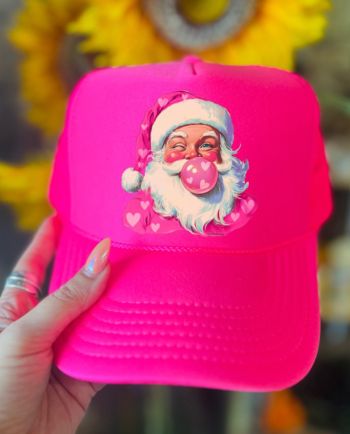 bubblegum santa trucker cap