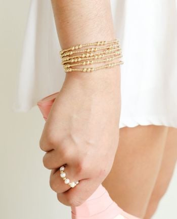 beaded blondes ily gold bracelet