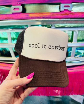 cool it cowboy trucker hat