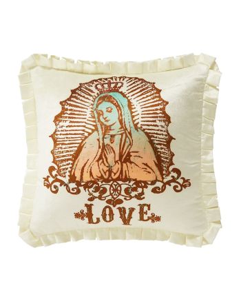 junk gypsy x makers collective love guadalupe printed pillow