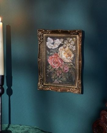 moody floral framed wall art