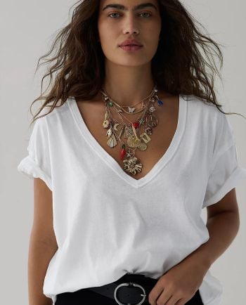 free people ivory nina tee v