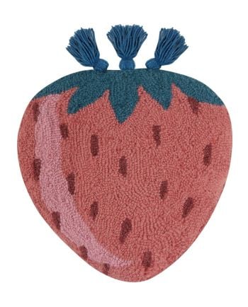 strawberry hooked pillow