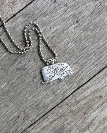 not all who wander pendant necklace