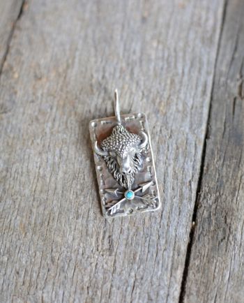 Richard Schmidt buffalo with crossed arrows pendant