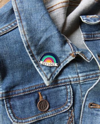 Get Lost Rainbow Enamel Pin