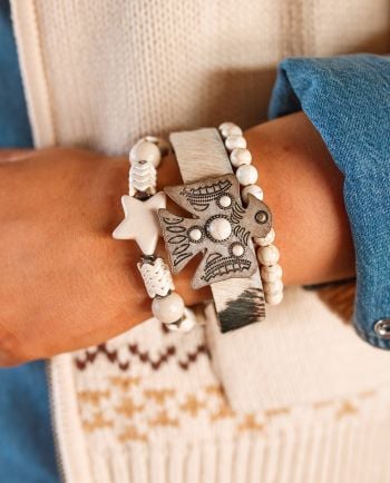 cowhide thunderbird stacker set