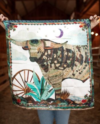 fringe brand broken spoke longhorn wild rag