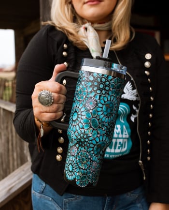turquoise medallion 40 oz tumbler