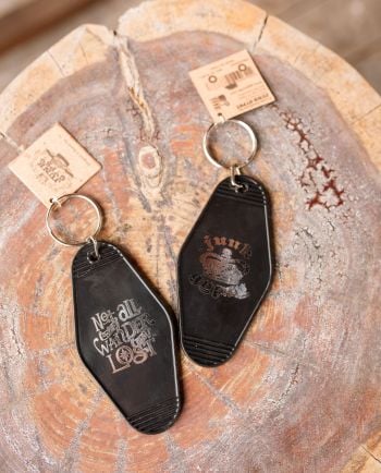 not all who wander hotel keyring