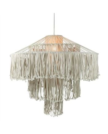 macrame fringe pendant