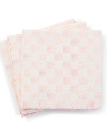 MacKenzie-Childs Rosy Check Cocktail Napkins