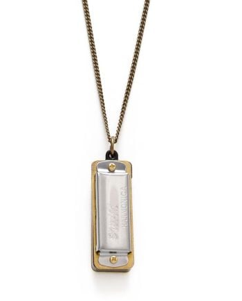 silver harmonica sola necklace