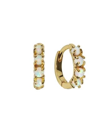brenda grands 18k gold opal huggies