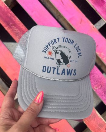 support local outlaws trucker cap