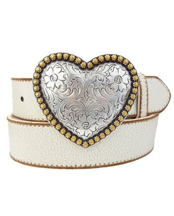 western heart buckle & belt - available in white or black!