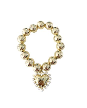 gina pearl heart bracelet