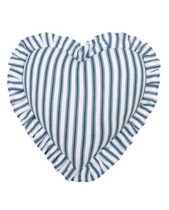 americana heart shaped striped pillow
