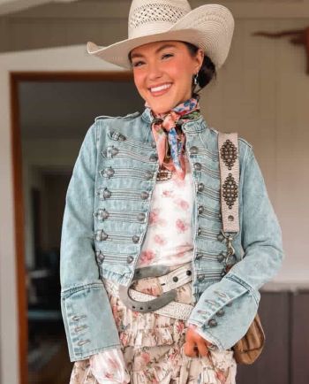 jg denim military jacket