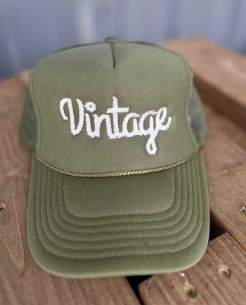 vintage rope embroidered trucker cap