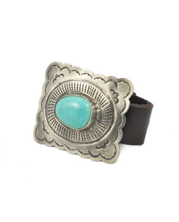 scalloped concho turquoise bracelet