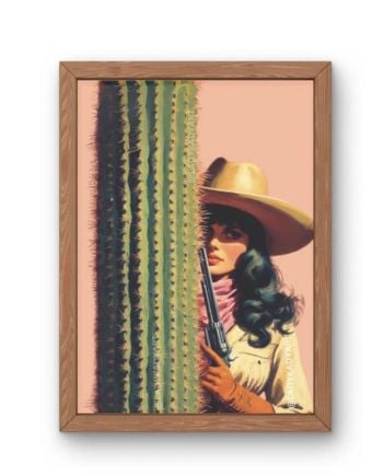 sharp shooter cowgirl art print