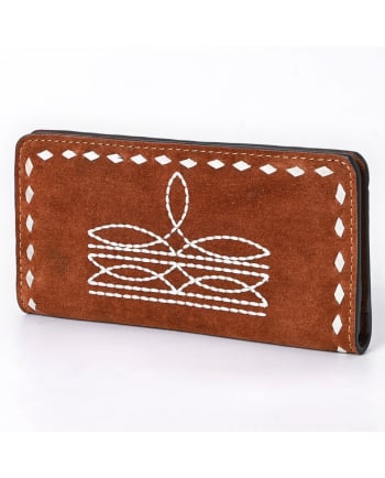 boot stitch leather wallet