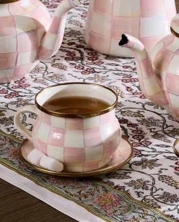 MacKenzie-Childs Rosy Check Teacup
