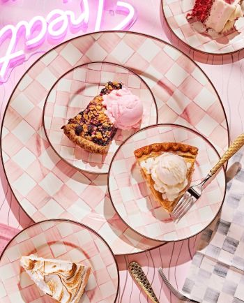 MacKenzie-Childs Rosy Check Serving Platter