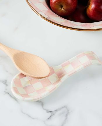 MacKenzie-Childs Rosy Check Spoon Rest
