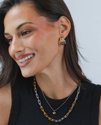 brenda grands two tone chain necklace