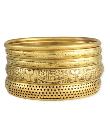 victorian vintage bangle set - available in gold or silver