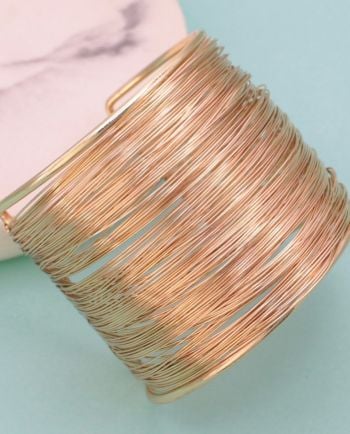 wires wide cuff bracelet - available in gold or silver