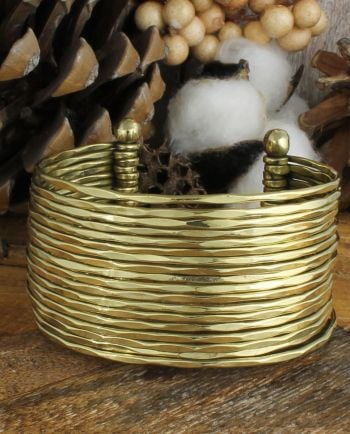18 line hammered cuff