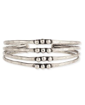 silver dotted cuff bracelet