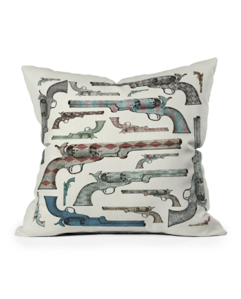 vintage pistols throw pillow