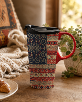jg boho flag ceramic 17 oz cup