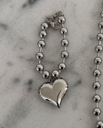 bubble heart bracelet