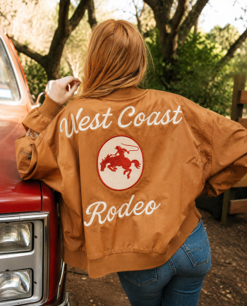 burnt orange west coast rodeo jacket