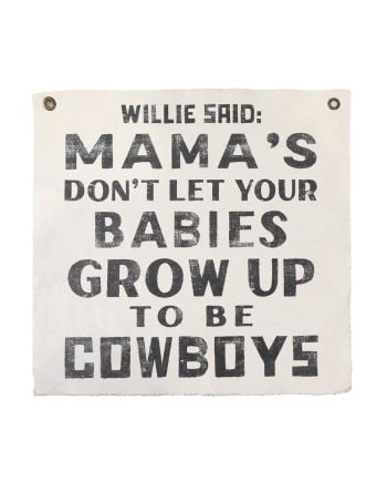 Willie Said 25"x25" Hand Painted Wall Hanging