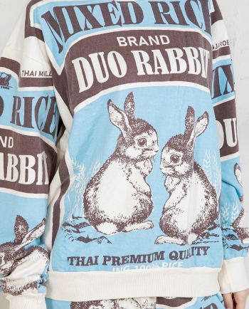 duo rabbit cotton sweatshirt