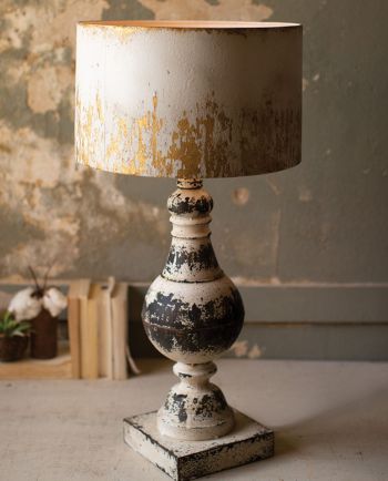 metal lamp with metal shade