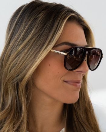 aura green tortoise aviator sunglasses