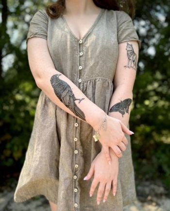 black swallowtail butterfly temporary tattoo