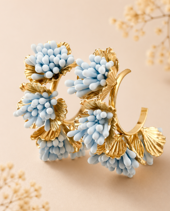 maxine light blue hoop earring