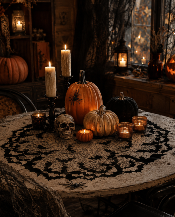 going batty 44" lace table topper