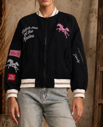 black catch me at the rodeo jacket