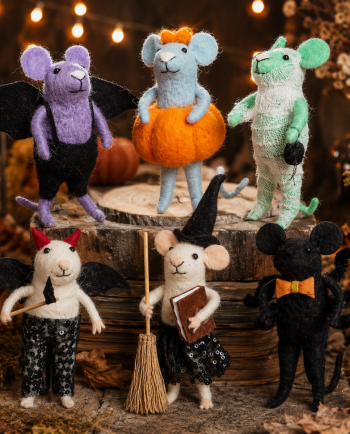 trick or treat wool mice