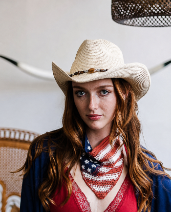 crochet american flag bandana