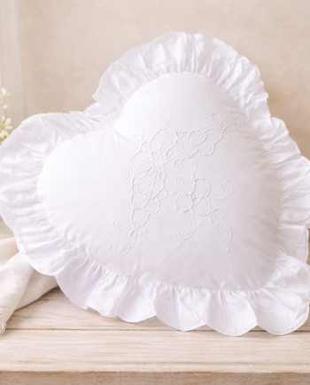 heirloom heart ruffle pillow